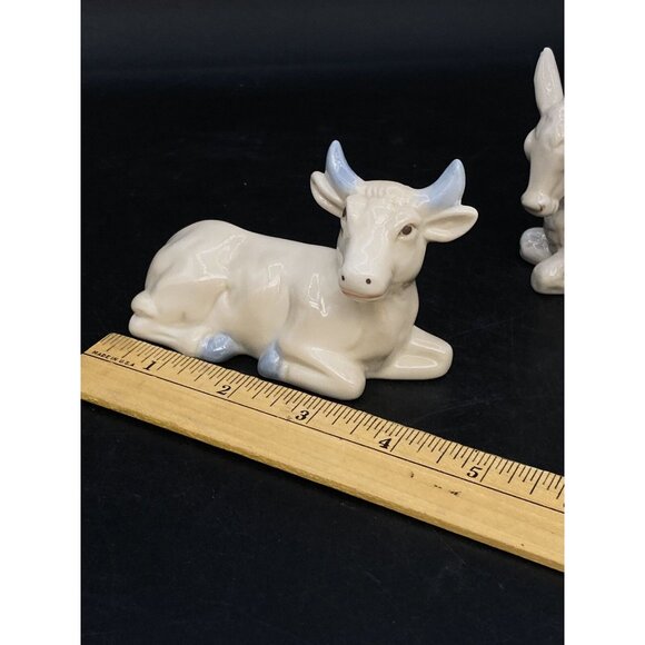 International Bazaar Pastel Nativity Donkey Cow Lamb Replacement Pieces LOT 3 - Picture 4 of 16